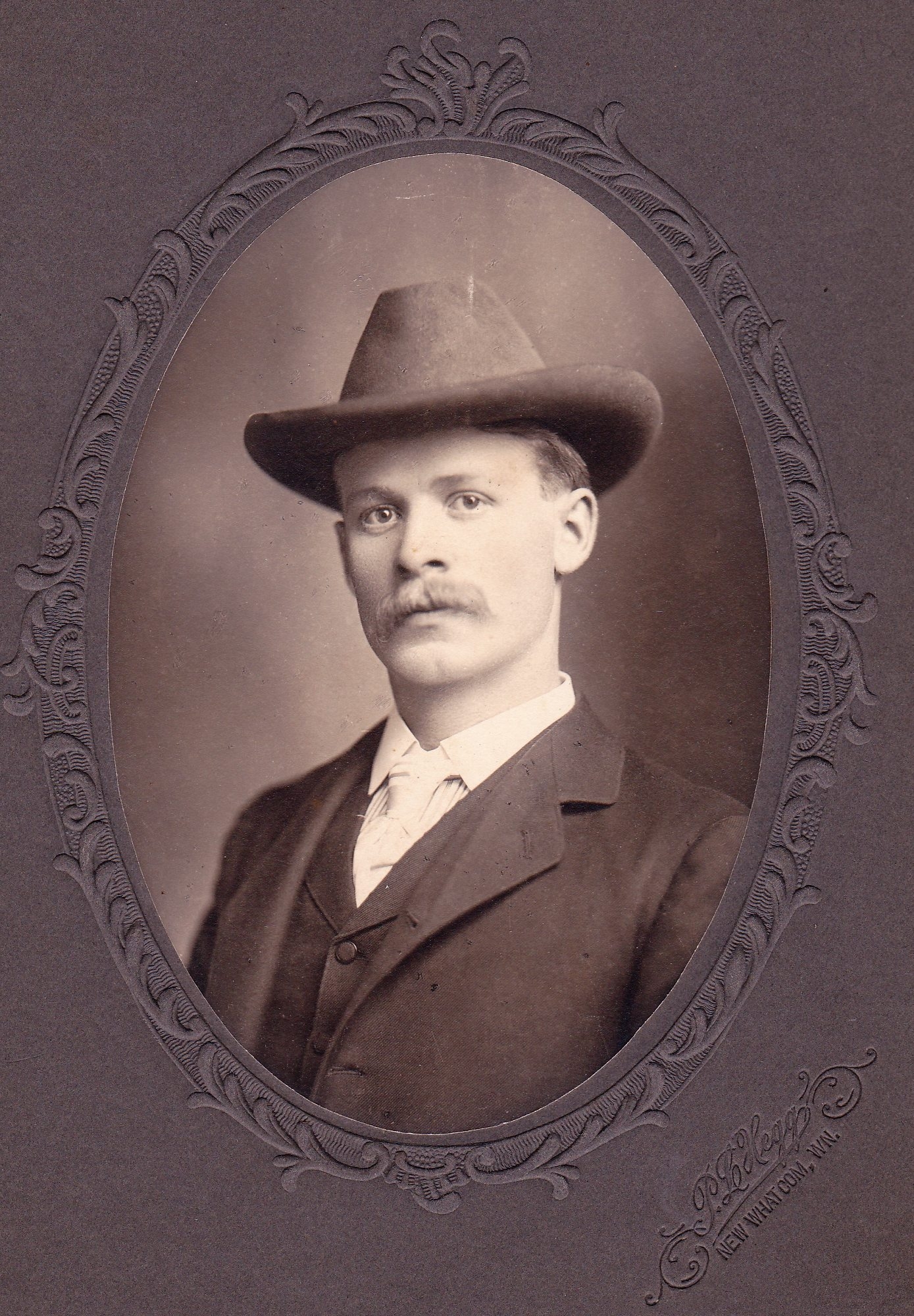 Vintage photo man in hat