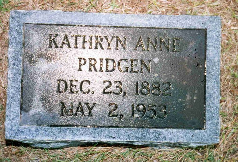 Gravestone of Kathryn Anne Lanier Pridgen