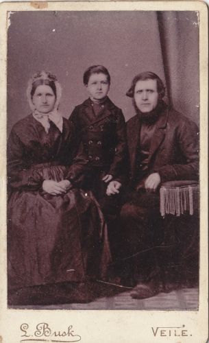 Hans & Karen (Rau) Clausen family, 1883