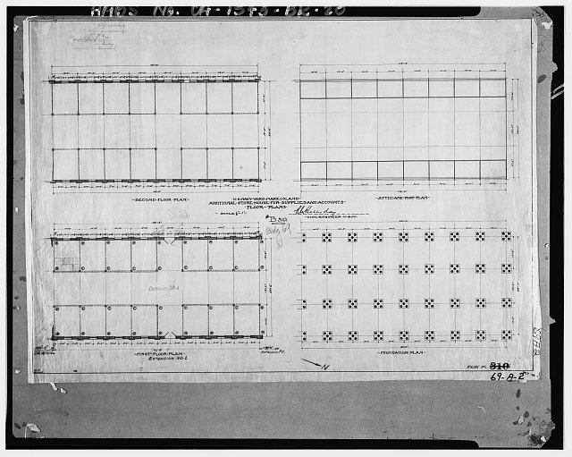 Photocopy of drawing located at National Archives, San...