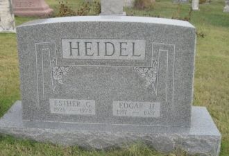  Esther & Edgar H Heidel gravesite