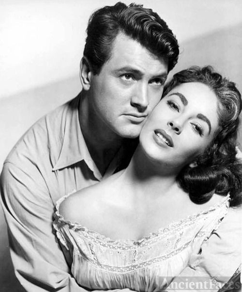 Rock Hudson and Elizabeth Taylor.