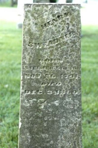 Headstone of Henry Sweadner