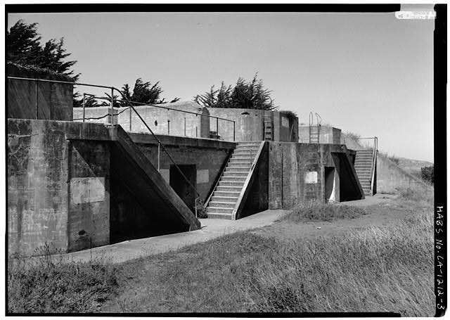 3. CONCRETE GUN EMPLACEMENTS, CLOSE-UP OF FRONT -...