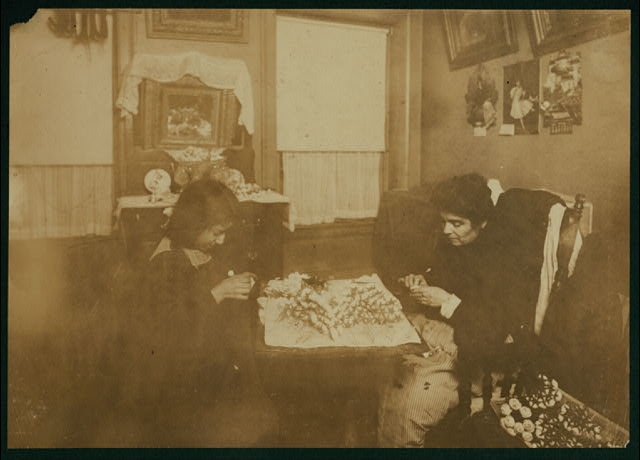 Flower making. A night scene (Photo at 10:30 P.M. and not...