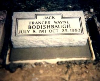 Tombstone: Bodishbaugh, Jack