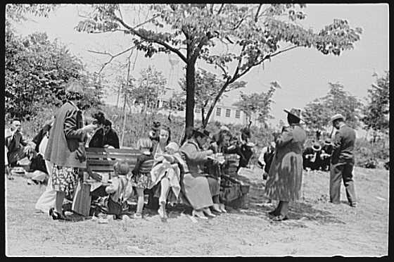 Picnic at Ashwood Plantation, South Carolina, May Day...