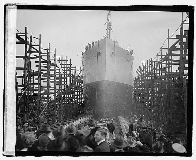Va. Ship launching of E.A. Morse