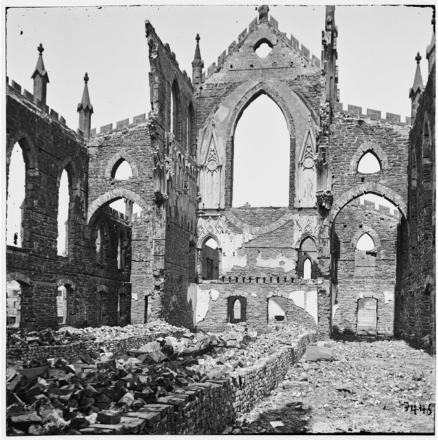 Charleston, South Carolina. Ruins of Roman Catholic...