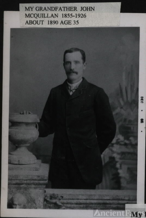 John McQuillan, ca 1890