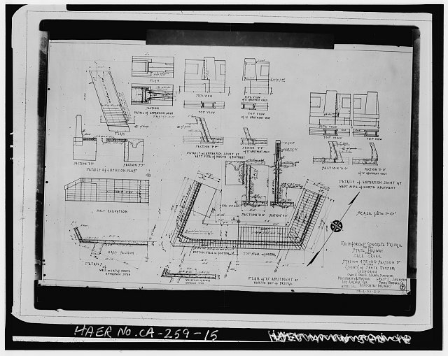 15. Sheet #5, front and rear plans for reinforcing steel...