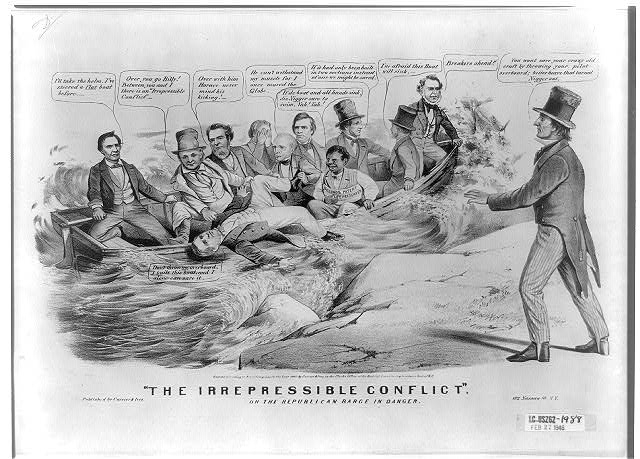 "The irrespressible conflict" Or the Republican barge in...