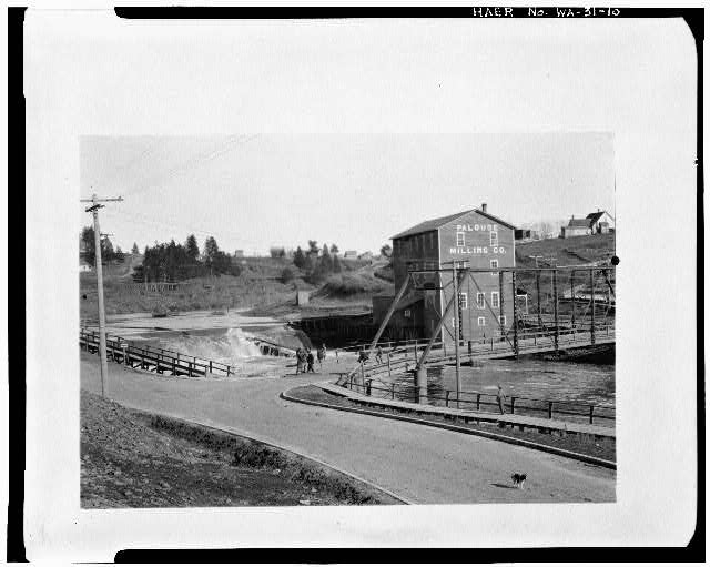 10. VIEW SHOWING THE PALOUSE FLOUR MILLS, A SITE FIRST...