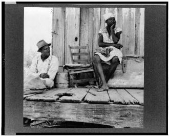 Negro sharecropper and wife. Mississippi. They have no...