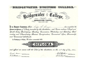 Elizabeth Susan Sanger's Second College Degree in Business bestowed on May 27, 1891