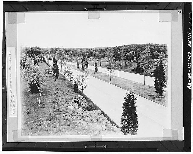 87. HISTORIC PHOTOGRAPH, MERRITT PARKWAY, LOOKING EAST...