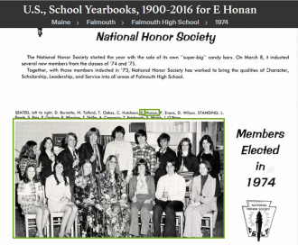 Ellen Maureen Honan-Curry--U.S., School Yearbooks, 1900-2016(1974)National Honor Society