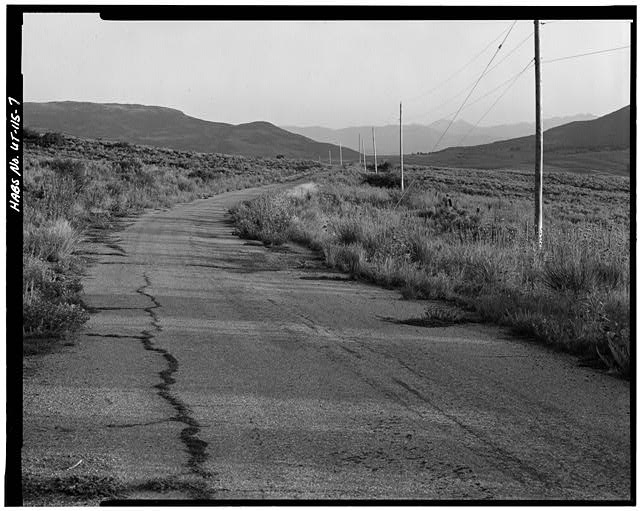 7. ORIGINAL GRADE OF U.S. HIGHWAY 40, WITH MODERN U.S. 40...