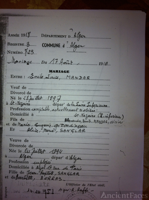 Barbette Borras, 1918 document