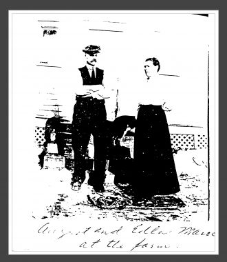 Gust and Edla Anderson at the farm Gust and Edla Anderson at the farm