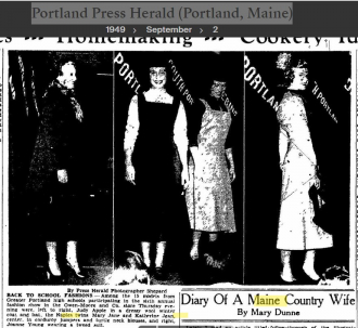 Katherine Jean Napolitano (Naples)McDonald--Portland Press Herald (Portland, Maine)(2 sep 1949)photo