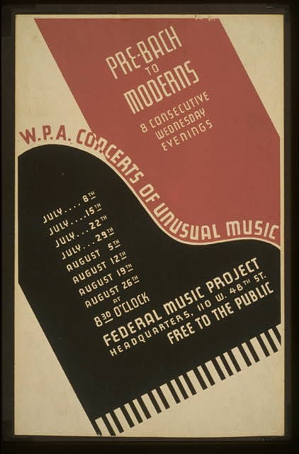 W.P.A. concerts of unusual music Pre-Bach to moderns : 8...