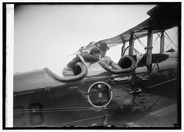 Coolidge inspecting world flight plane at Bowling [i.e.,...