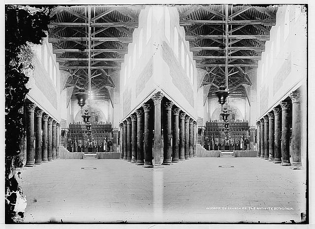 Bethlehem and surroundings. Interior of Church of the...