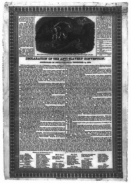Declaration of the Anti-Slavery Convention. Assembled in...