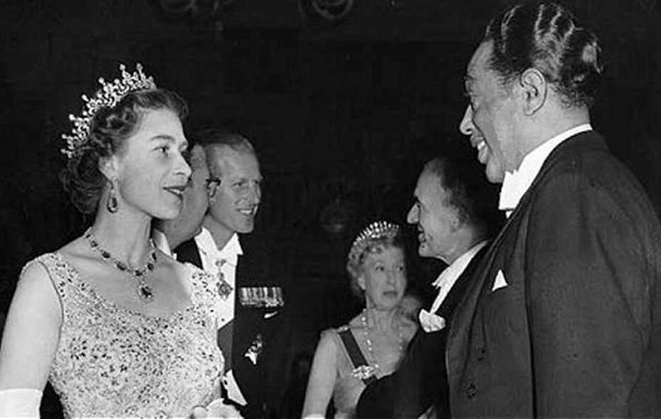 Queen Elizabeth was impressed with Duke Ellington. Queen Elizabeth was impressed with Duke Ellington.