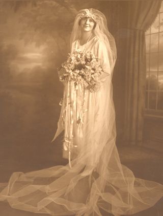 Ruth Johnsen on her wedding day