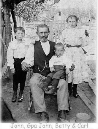 Great Great Grandfather John Weiland, Grandmother Elizabeth Kathyrn Weiland Sage and her brothers John & Carl,