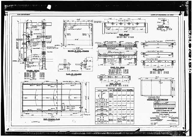 50. CENTRAL CONTROL STATION, STEEL FRAMING. September...