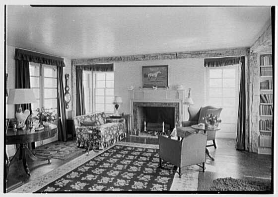 C. Maury Jones, residence in Peapack, New Jersey. Living...