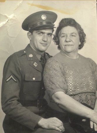 Private Jerome Wille and His Mom