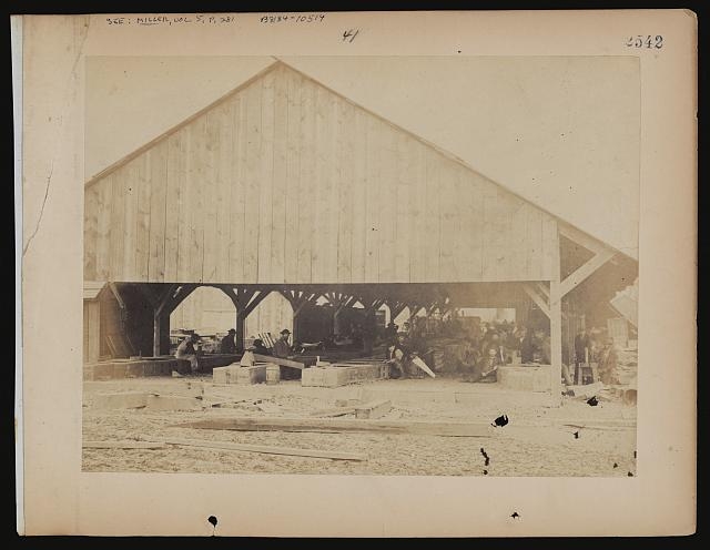 Shed at carpenter shop at Alexandria