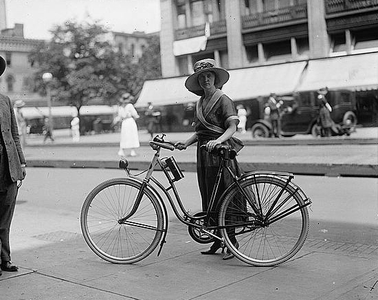 Times girl on bicycle