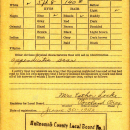 Glenn Dwight Lindley draft card (back)