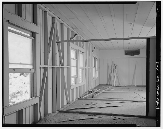 Sleeping rooms, bunkhouse, second floor interior, showing...