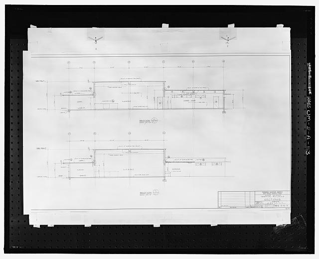 ARCHITECTURAL DRAWING, BUILDING SECTIONS DATED 05/15/1961...