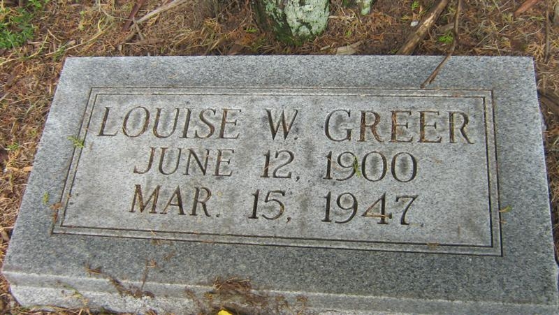Louise W. Greer's gravesite