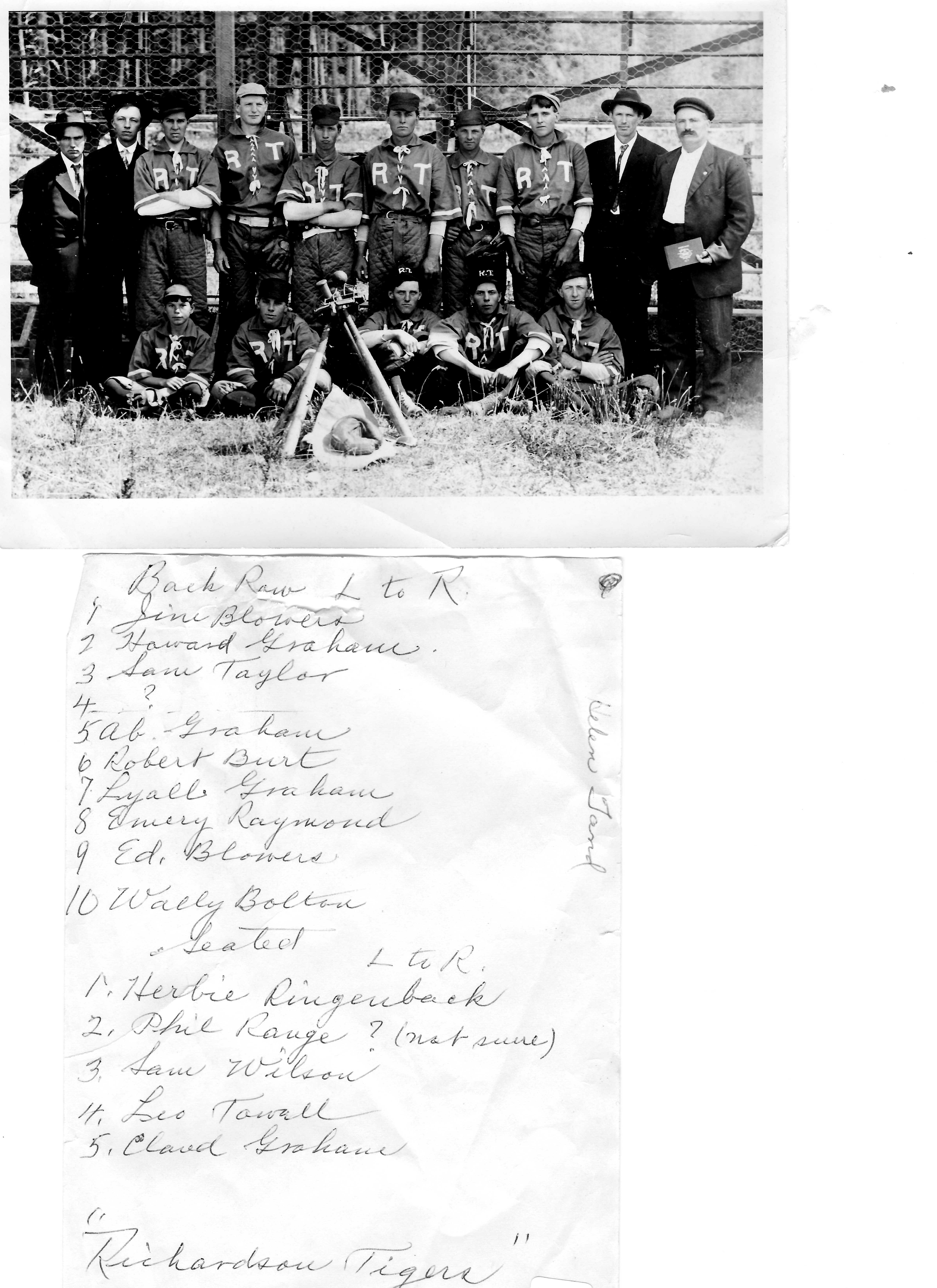 Richardon Tigers Baseball Team