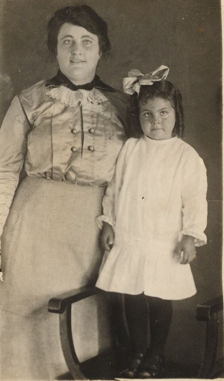 Mrs Singleton and daughter Ethel