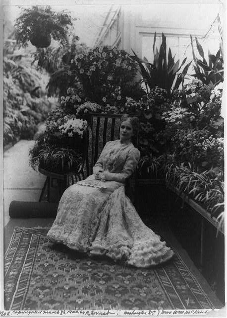 [Mrs. Ida Saxton McKinley, full-length portrait, seated,...
