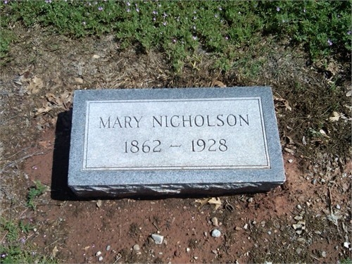 Mary Francis Nicholson gravesite