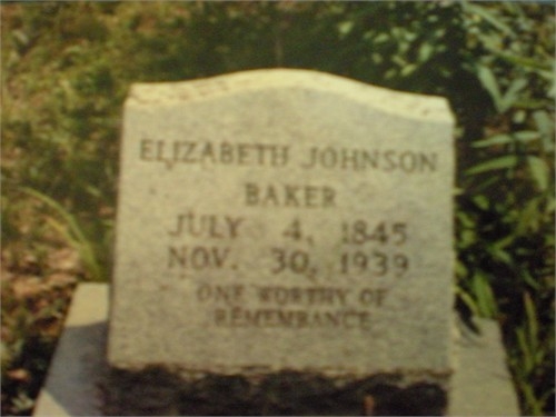 Elizabeth Johnson Baker gravesite