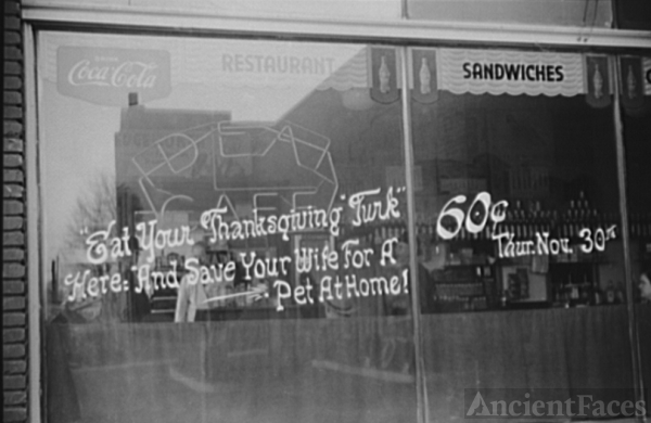 Thanksgiving dinner 60 cents