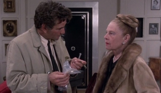 Peter Falk and Ruth Gordon as a mystery writer.