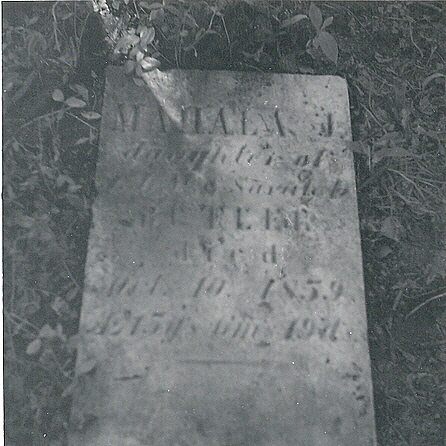 Mahala Jane Butler gravestone