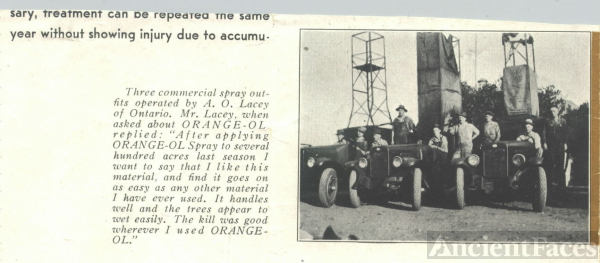 Arthur O. Lacey Early Advertisement